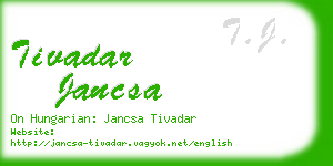 tivadar jancsa business card